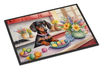 NEW Decorating Easter Dachshund Doormat Front Door Mat Indoor Outdoor Rugs for Entryway, Non Slip Washable Low Pile, 18H X 27W