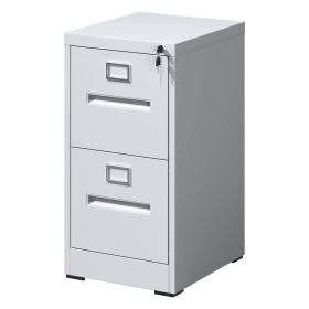 2 Drawer File Cabinet with Lock Metal Vertical File Cabinet Office Home, A4 Legal/Letter Size Narrow File Cabinet Locked,Assembly Required